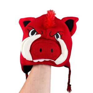 Official Arkansas Razorback Zoozatz Beanie winter wear logo red soft